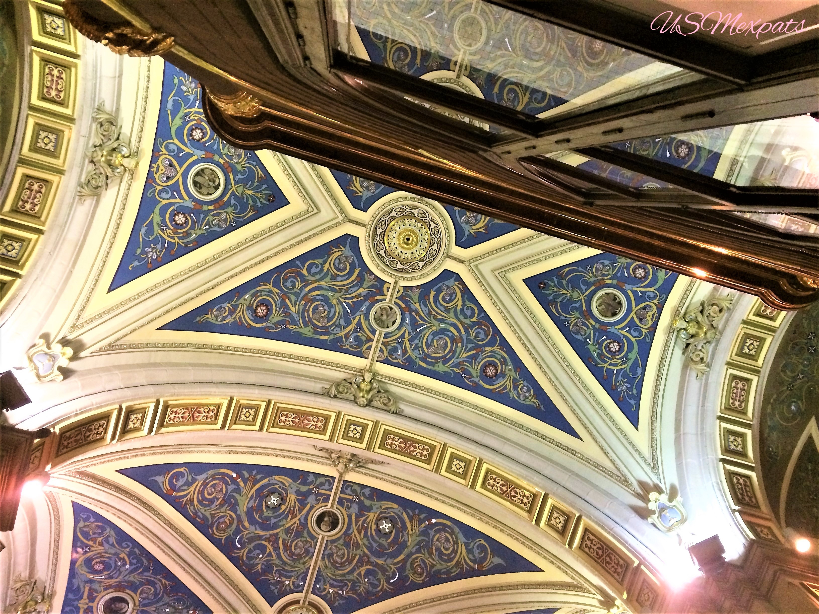 San Luis Potosi Catedral Metropolitana de San Luis Rey King San Luis Metropolitan Cathedral ceiling art USMexpats