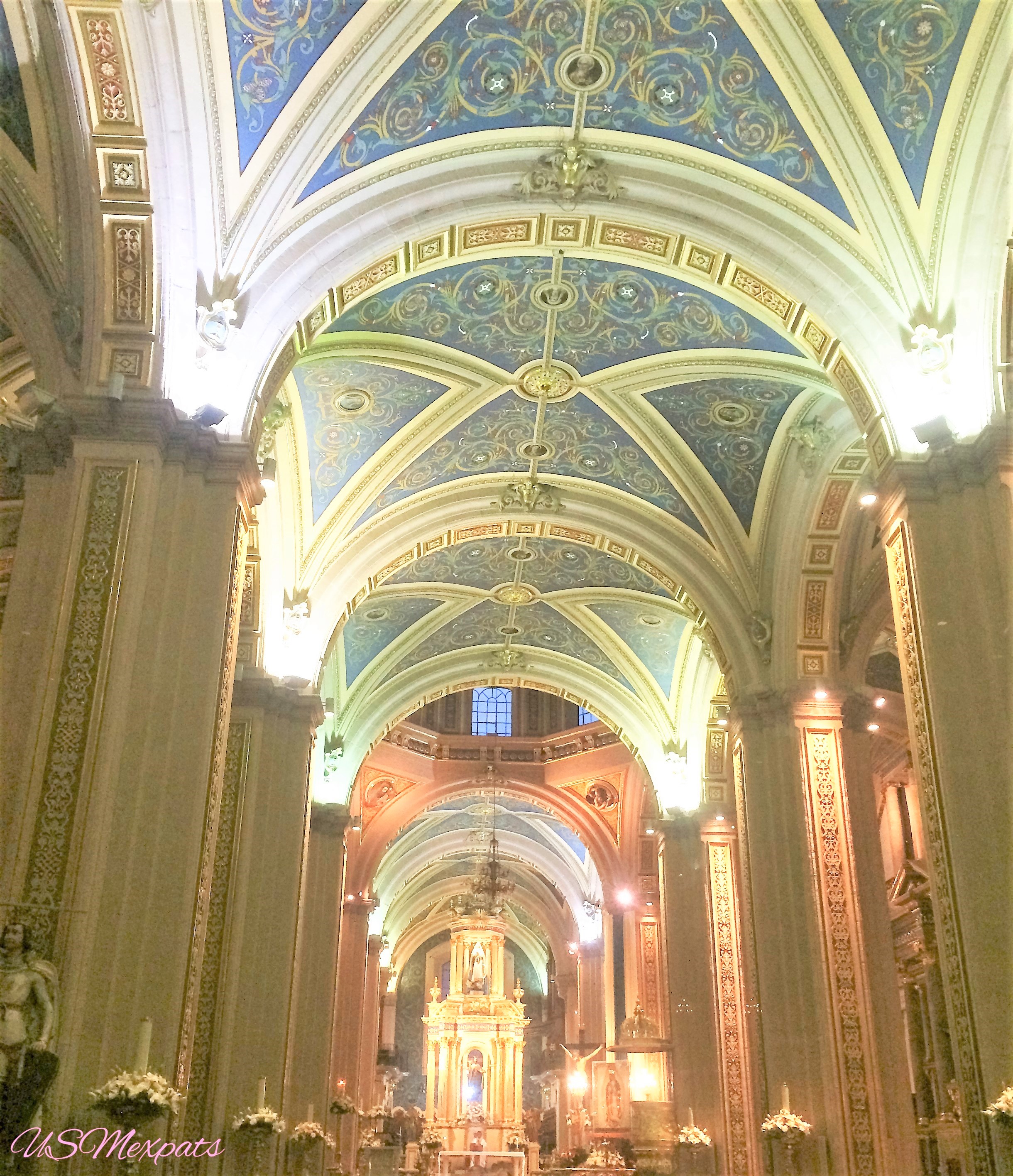 San Luis Potosi Catedral Metropolitana de San Luis Rey King San Luis Metropolitan Cathedral interior ceiling view USMexpats